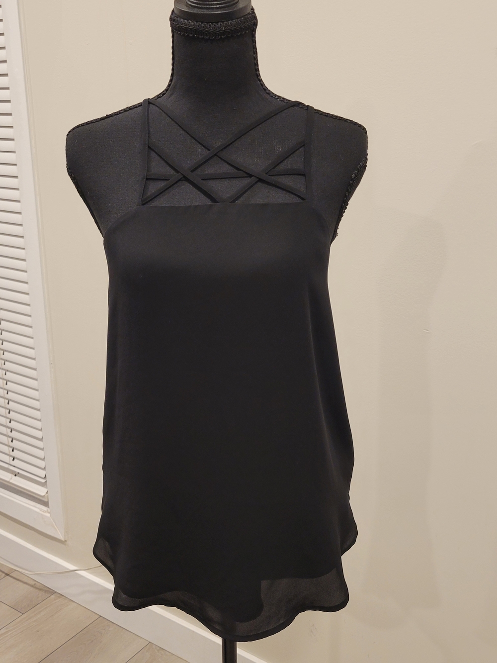 Express Black Strappy Halter Tank Top